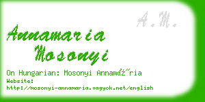 annamaria mosonyi business card